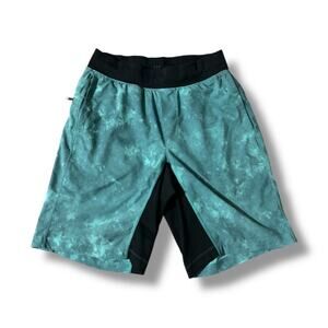 Lululemon Teal Tie Dye Lightweight Running Shorts - Men's Size S